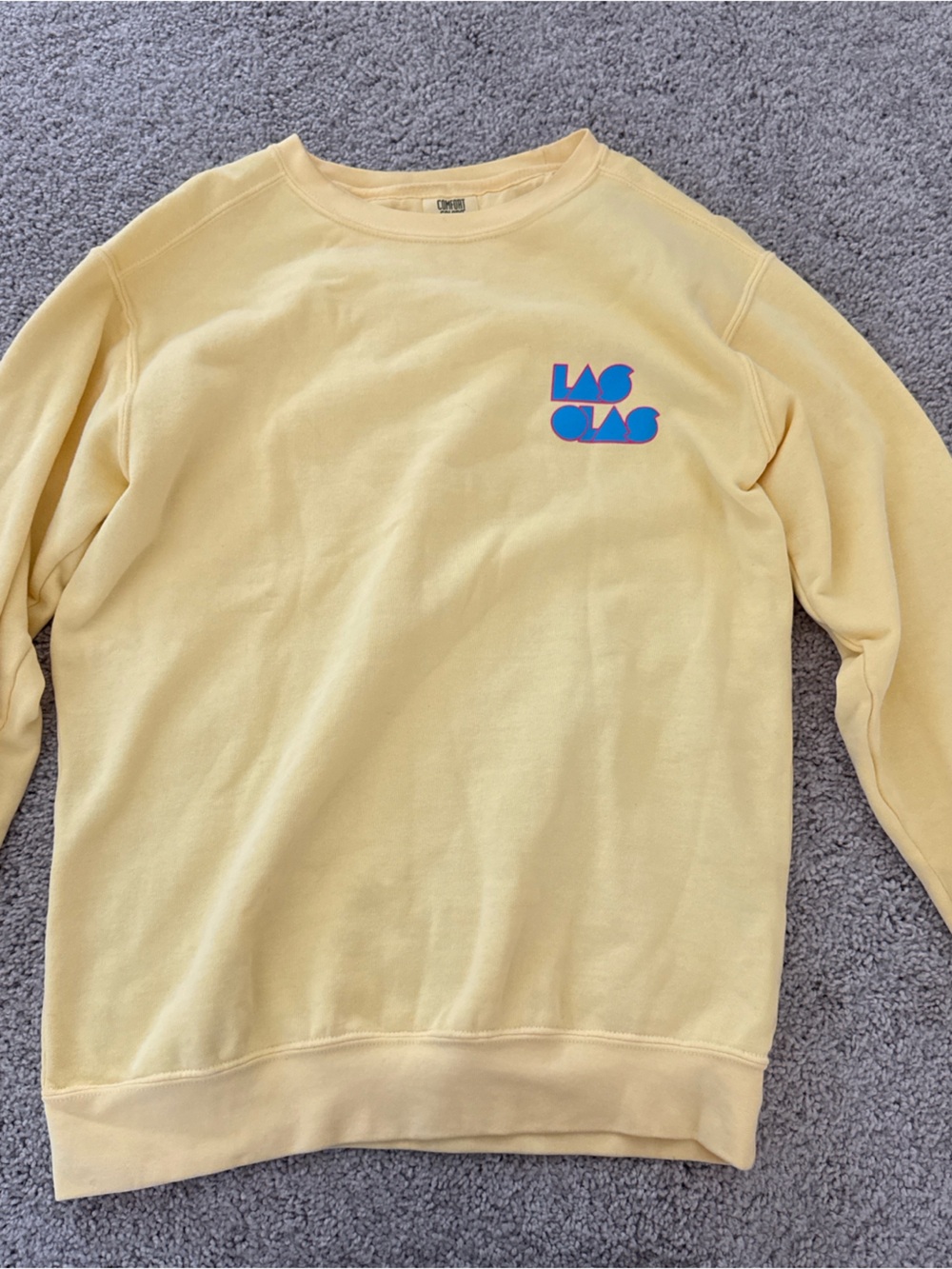 Yellow LAS CLAS Graphic Womens Sweatshirt